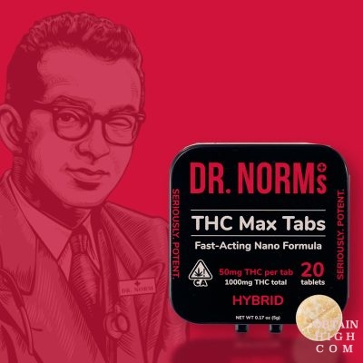 THC MAX Hybrid Tablets 50MG x 20 = 1000MG by Dr. Norm’s obtain high